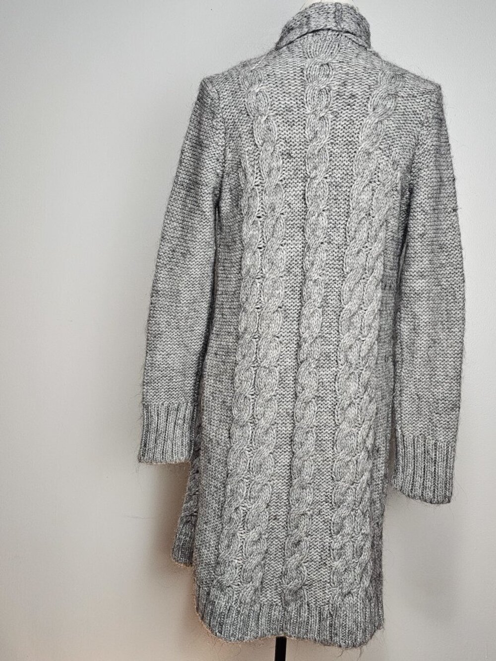 Elsamanda Made in Italy Alpaca Wool Chunky Knit Duster longline Cardigan Size M - Picture 3 of 12